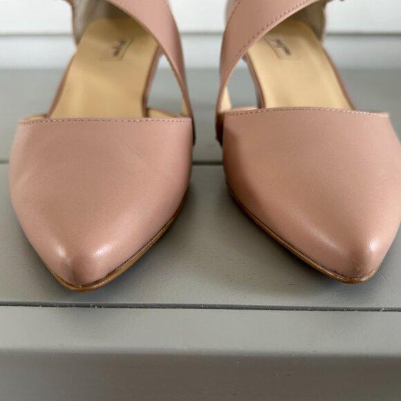 Paul Green Womens Blush Leather Pointed Toe Nicki Asymmetrical Pump Size 4 1/2 - Picture 6 of 16